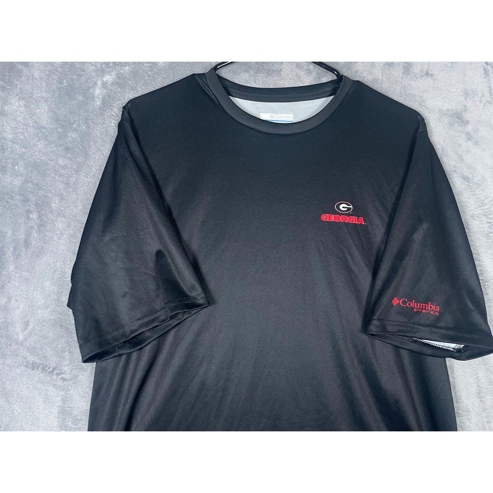 Columbia Mens Georgia Bulldogs Shirt Black Performance Shirt Size Medium